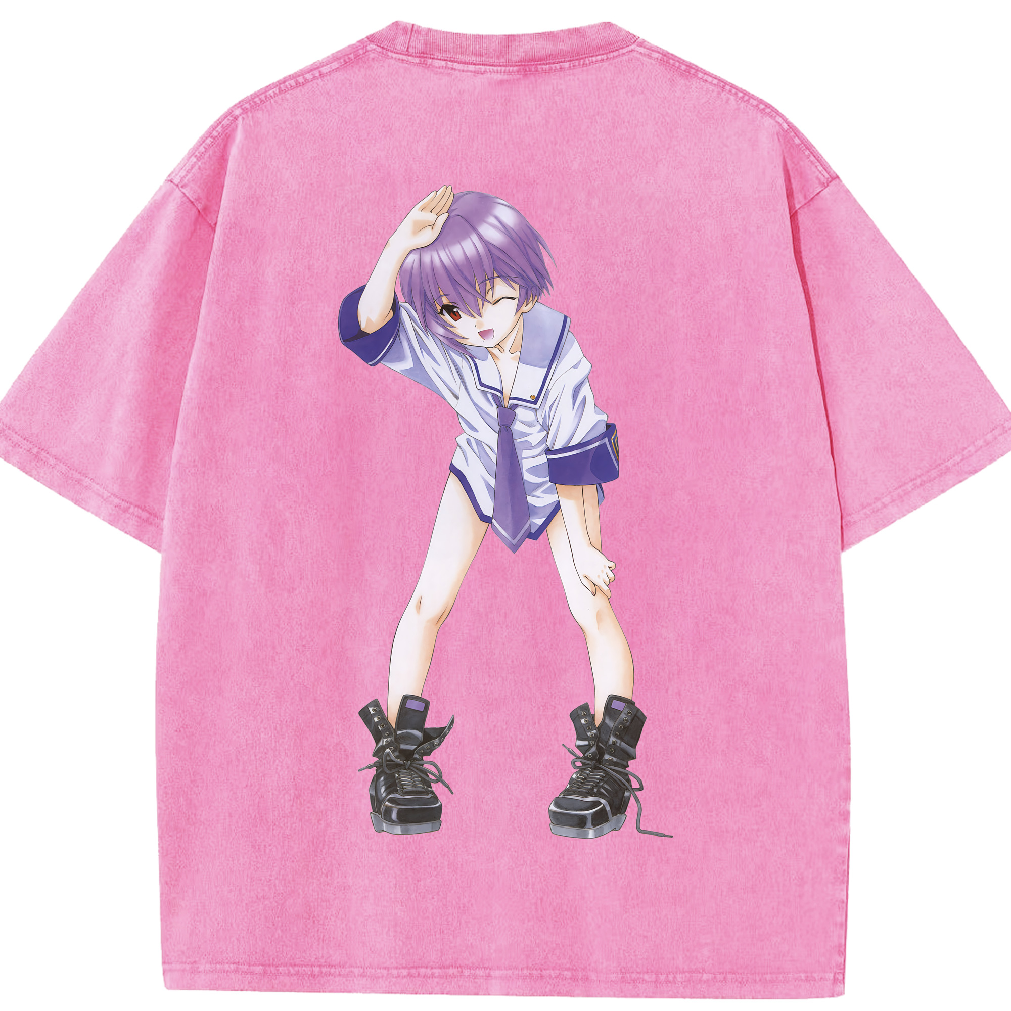 （画像用） EVA 新世紀エヴァンゲリオン 綿100% ヴィンテージ風 半袖Tシャツ（背面プリント）
